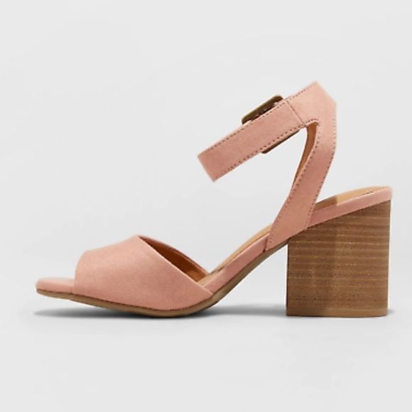 Megan Heeled Pump Sandals-blush 5.5W - Picture 2 of 4